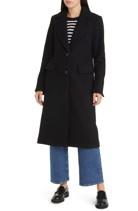 michael kors notch collar wool blend reefer coat|Michael Kors Notch Lapel Wool Blend Coat on SALE .